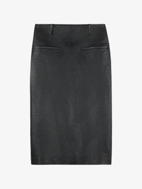 Tod's midi leather skirt