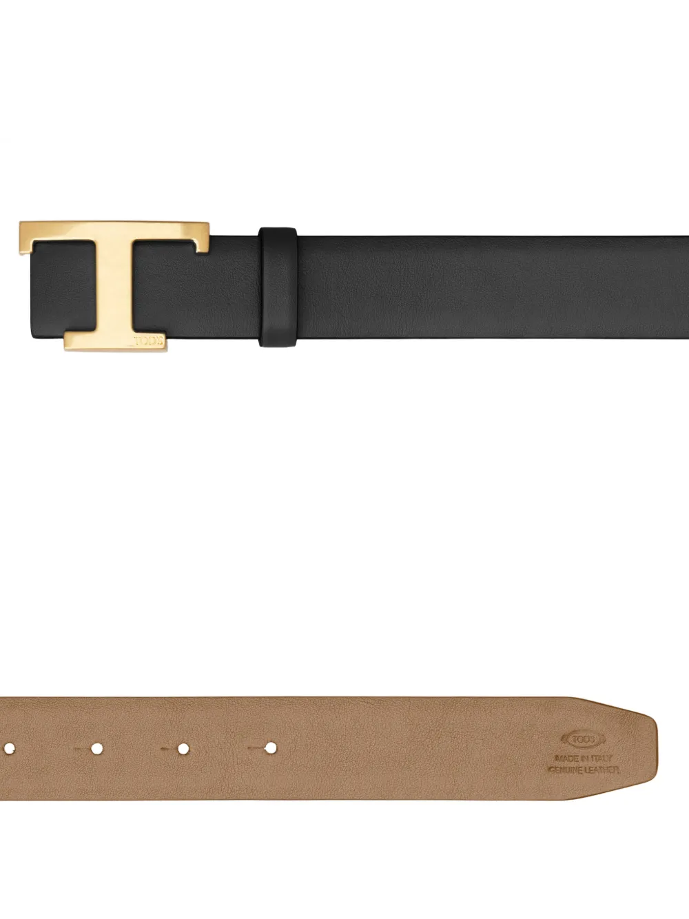 Tod's Riem met T-gesp Zwart