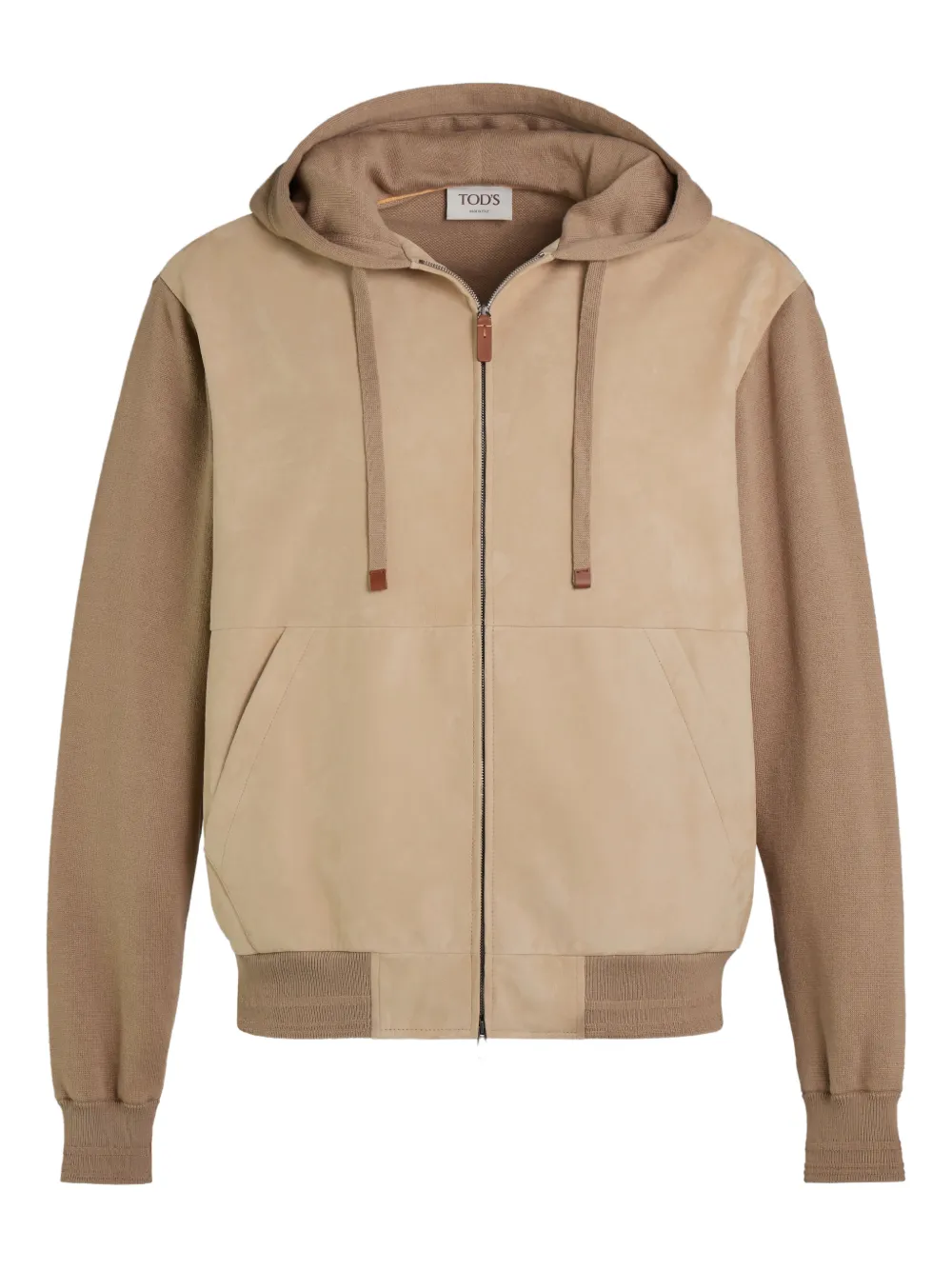 Tod's hooded zip-up bomber jacket | Neutrals | Image 1