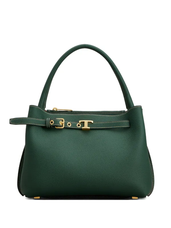 Tod's T Signature Mini Handbag in Leather in Green