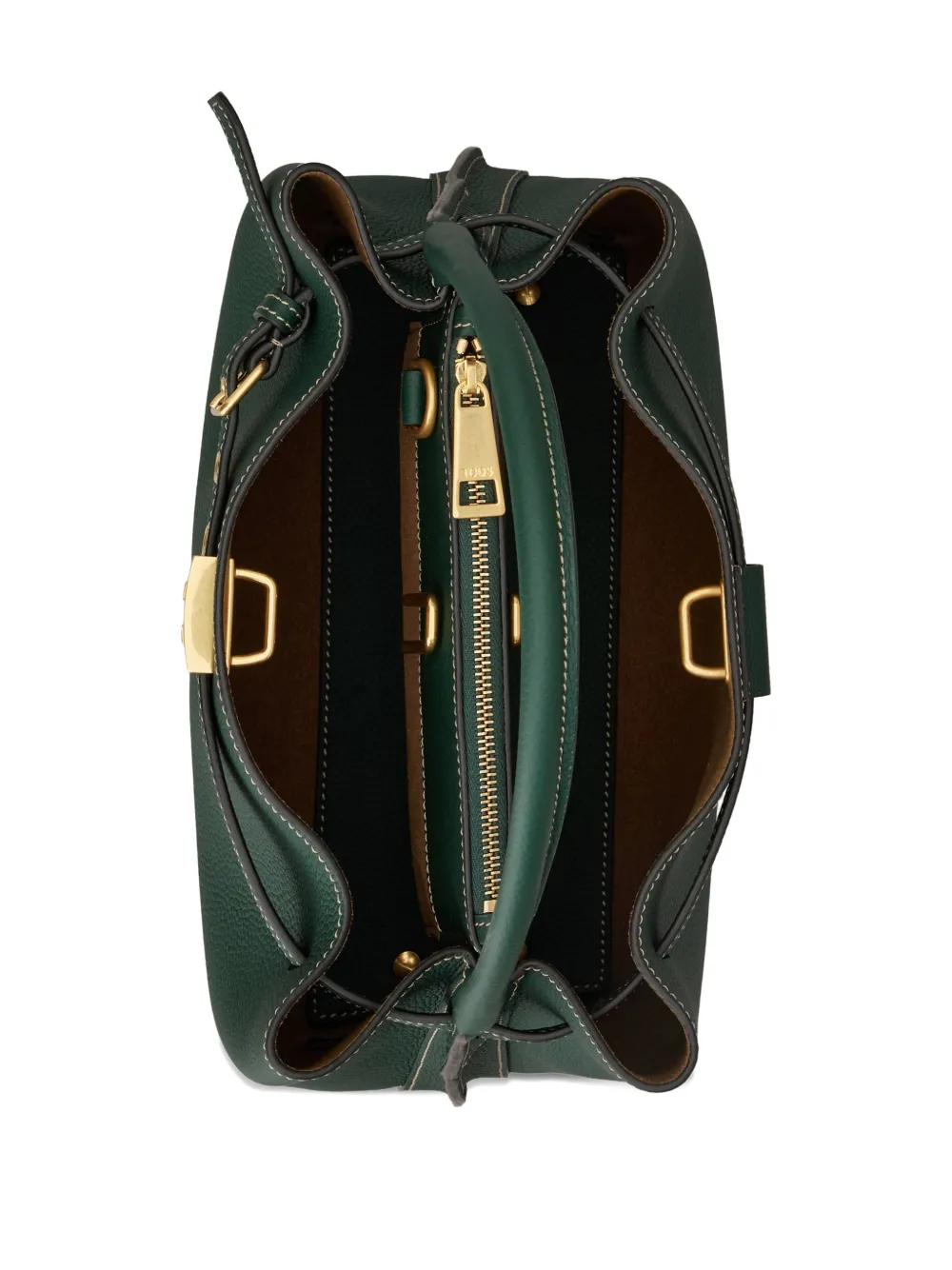 Tod's T Signature Mini Handbag in Leather in Green, view 4