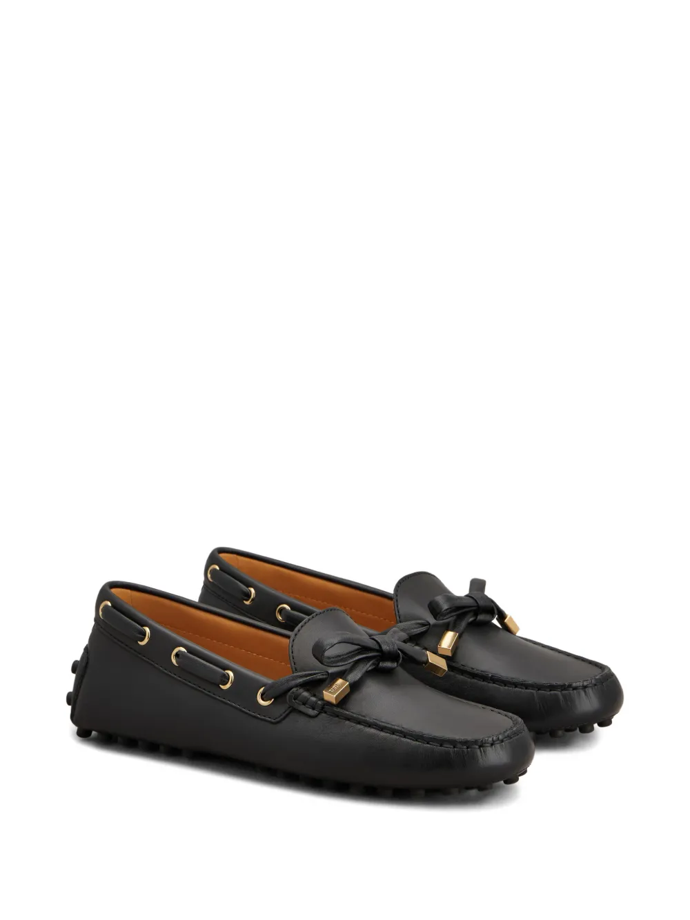 Tod's Gommino loafers met strikdetail Zwart