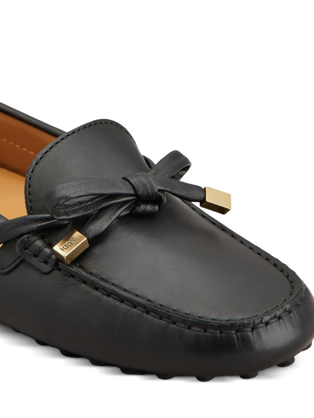 Tod's Gommino loafers met strikdetail Zwart