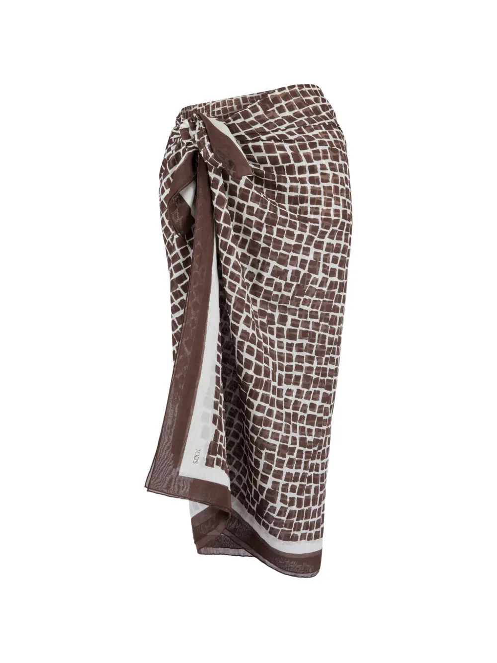 Tod's patterned-print beach cover-up - Brown