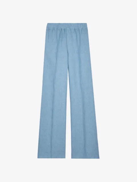Tod's elasticated wide-leg trousers
