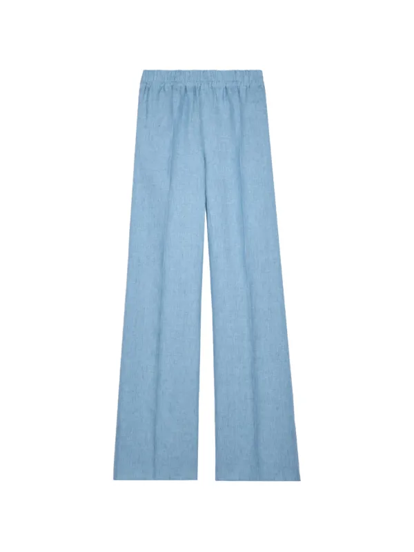 Tod's Trousers in Linen in Blue