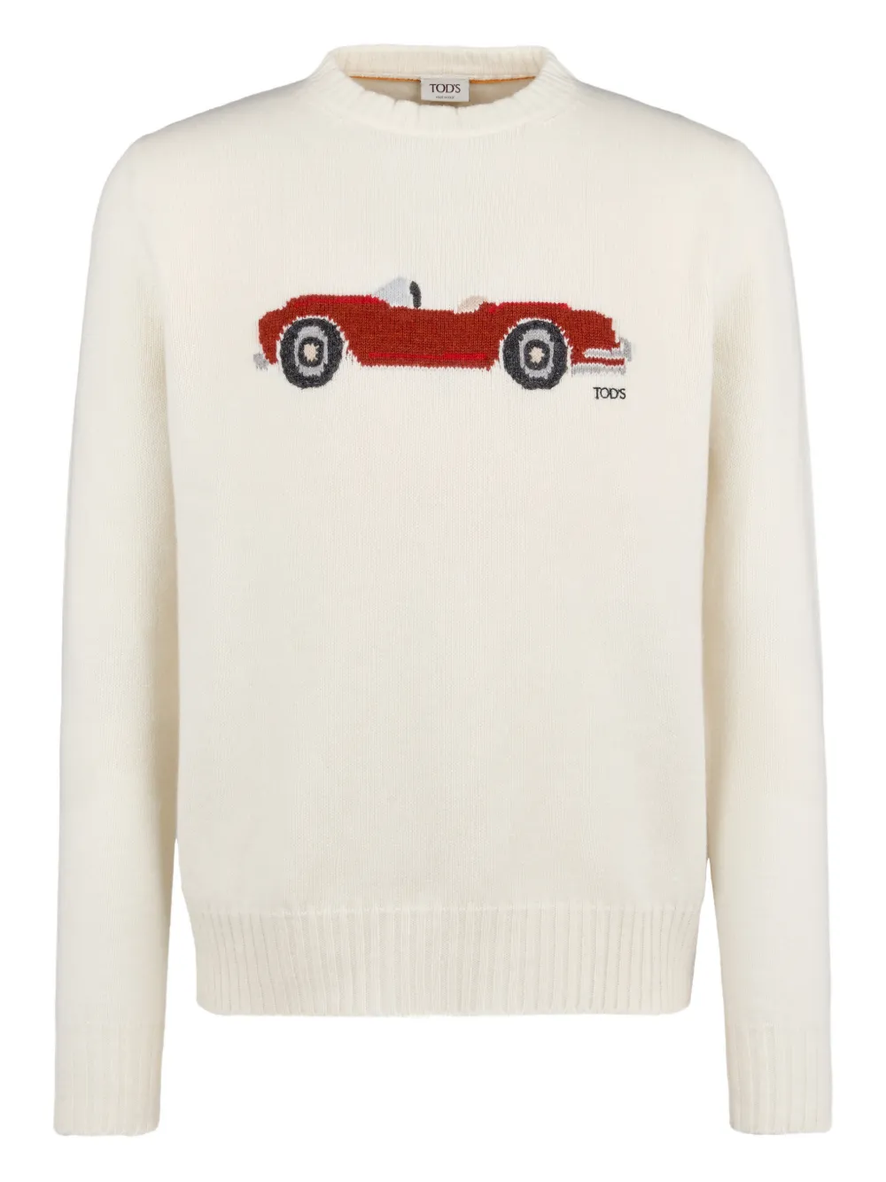 Tod's car crew-neck sweater - Neutrals