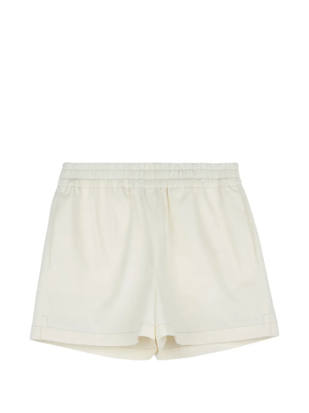 Tod's Silk Blend Shorts In Neutral