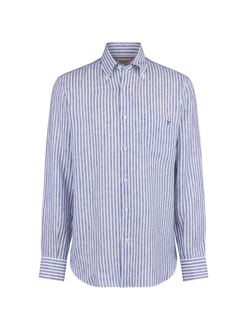 Tod's striped button-down shirt - Blue