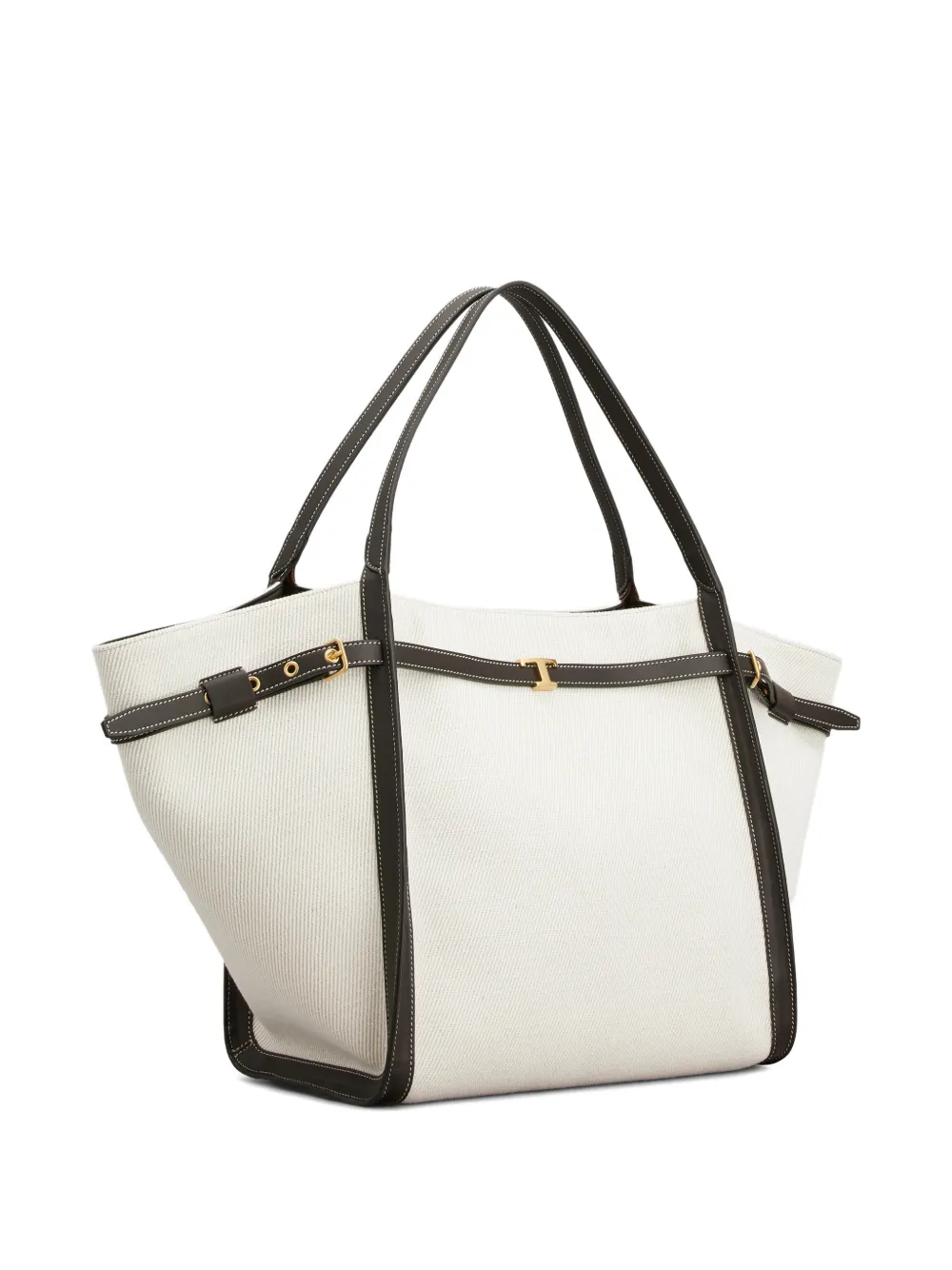  Tod's Buckle Strap Tote Bag - Neutrals 