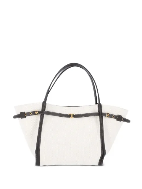 Tod's T-Signature shopping bag in canvas and leather medium