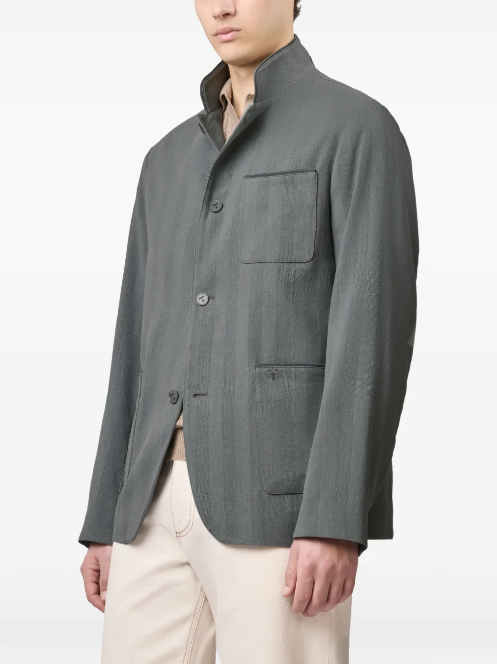 Tod's Castello blazer met zakdetail Grijs