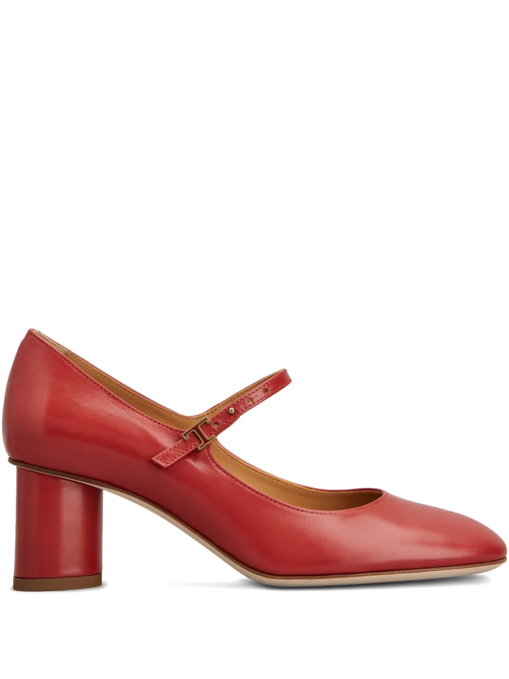 Tod's buckle-strap heeled pumps - Red