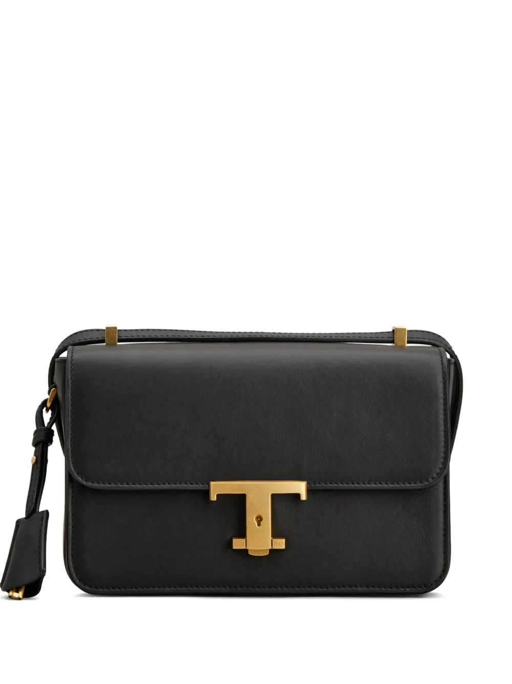 Tod's Borsa a tracolla con design a T - Nero