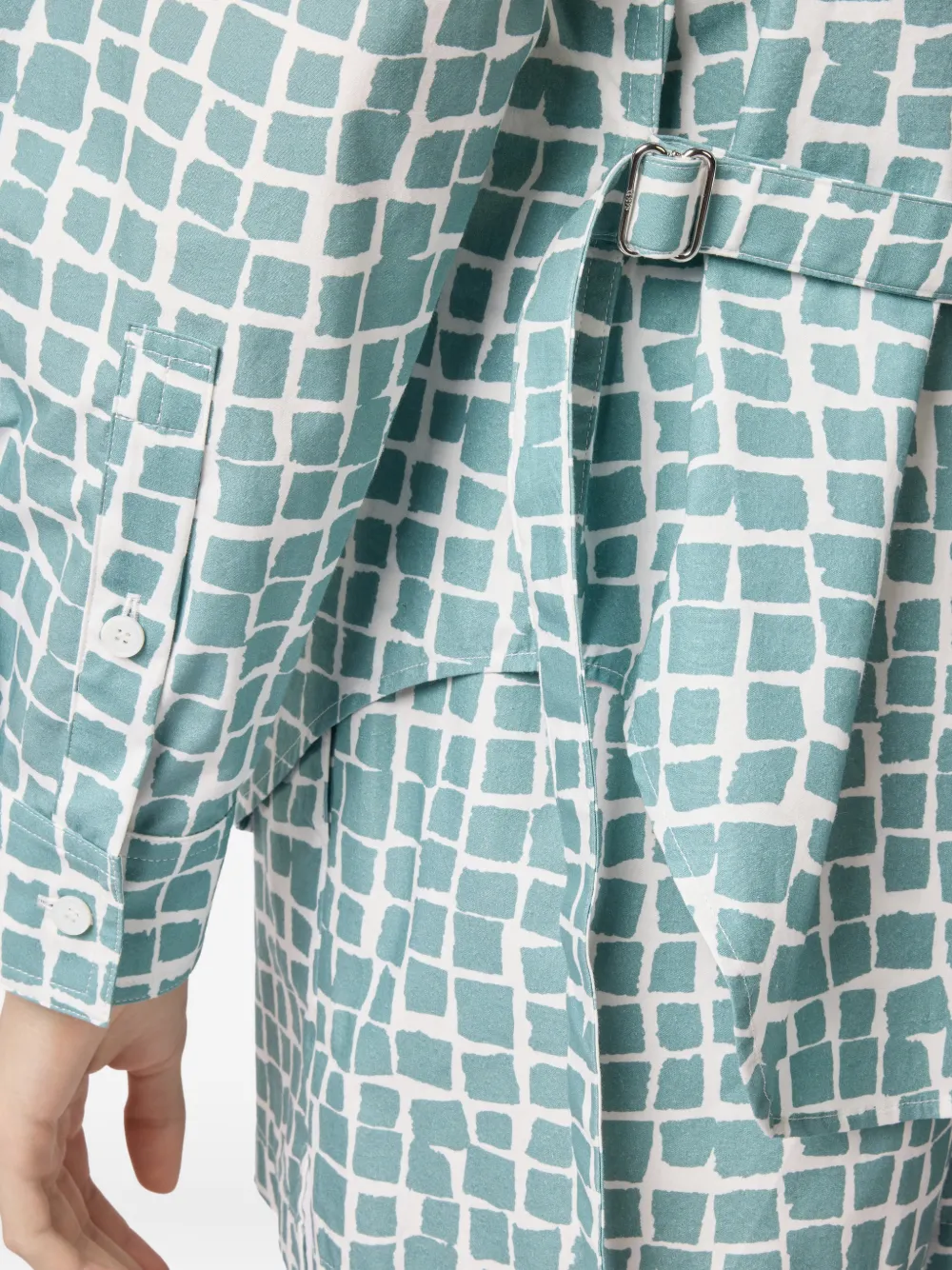 Tod's Blouse met ceintuur en print Blauw