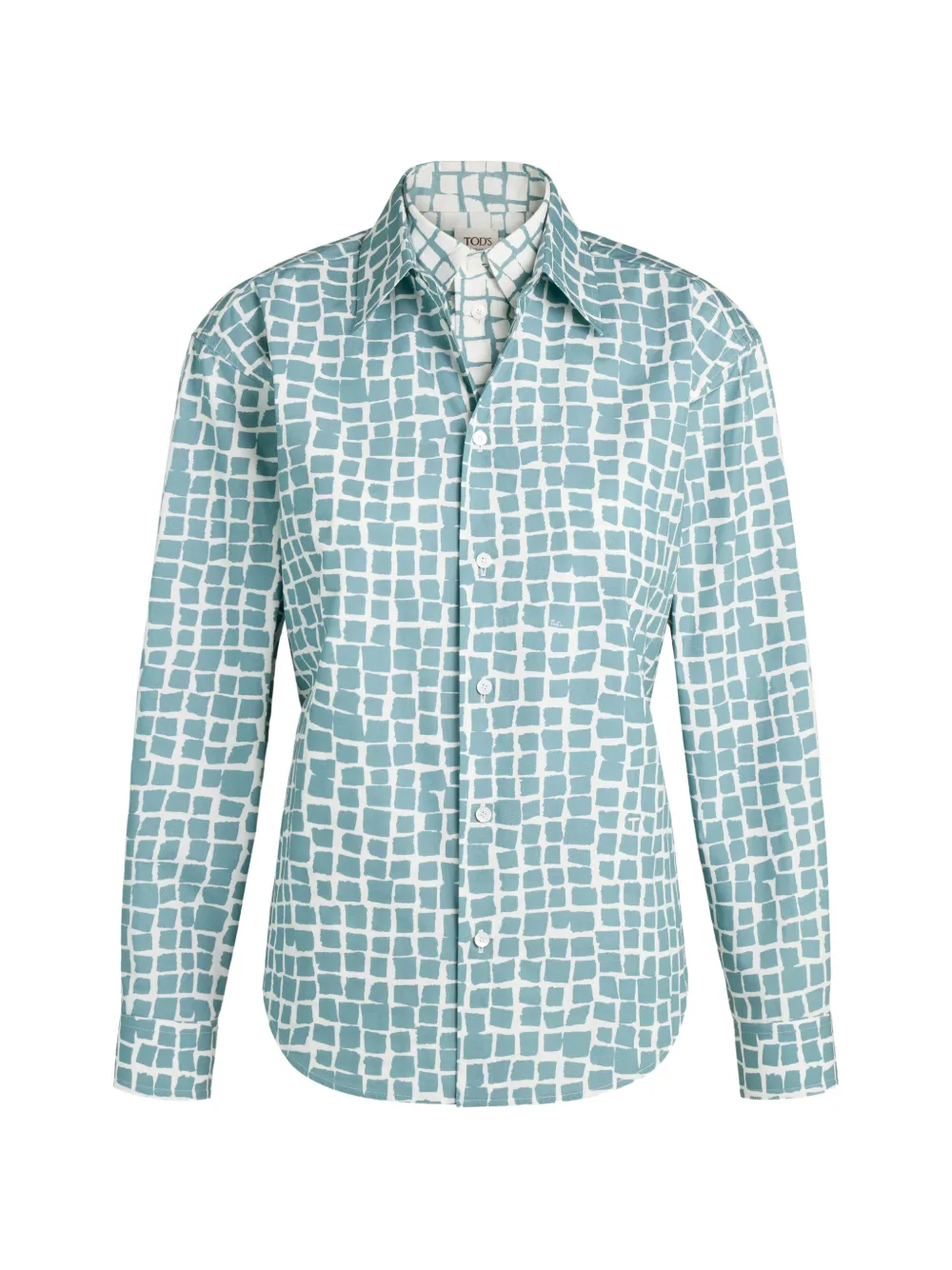 Tod's Printed Belt Shirt In Blue