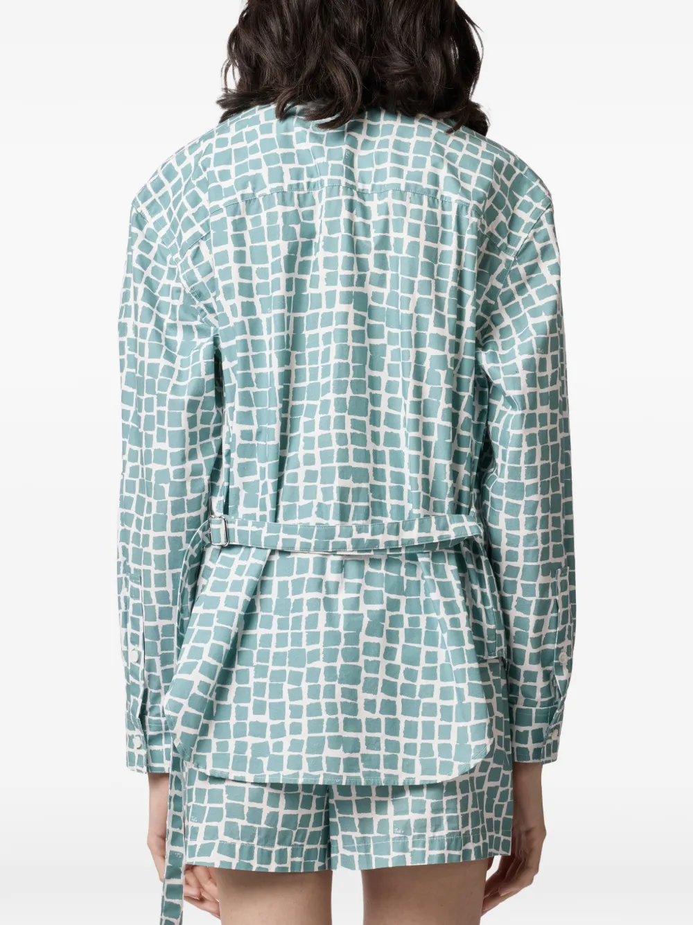 Tod's Blouse met ceintuur en print Blauw