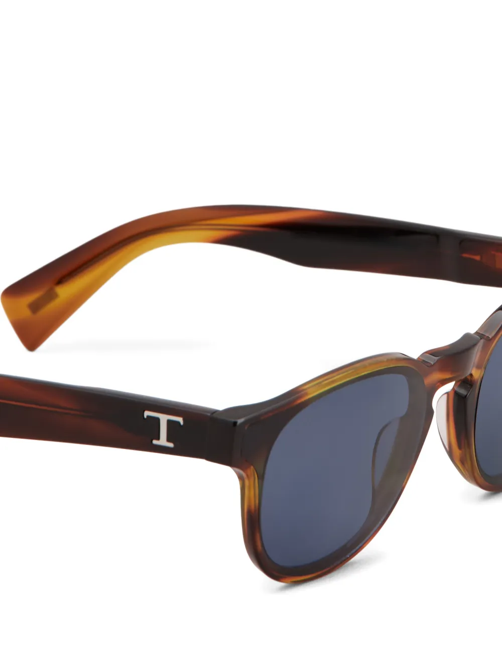 Tod's Zonnebril met rond montuur Bruin