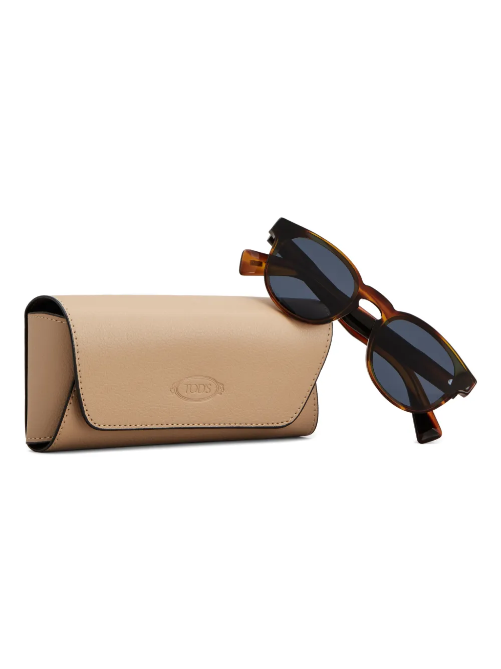 Tod's Zonnebril met rond montuur Bruin