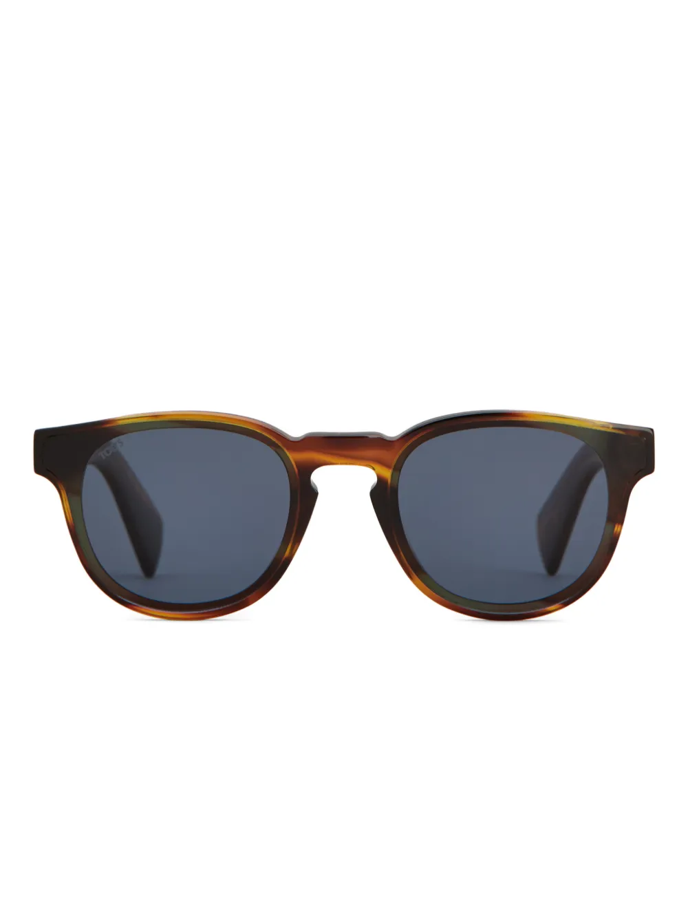 Tod's logo round-frame sunglasses - Marrone