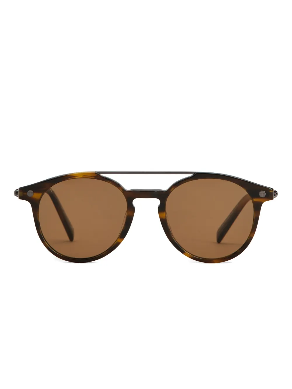 Tod's braided round-frame sunglasses - Brown