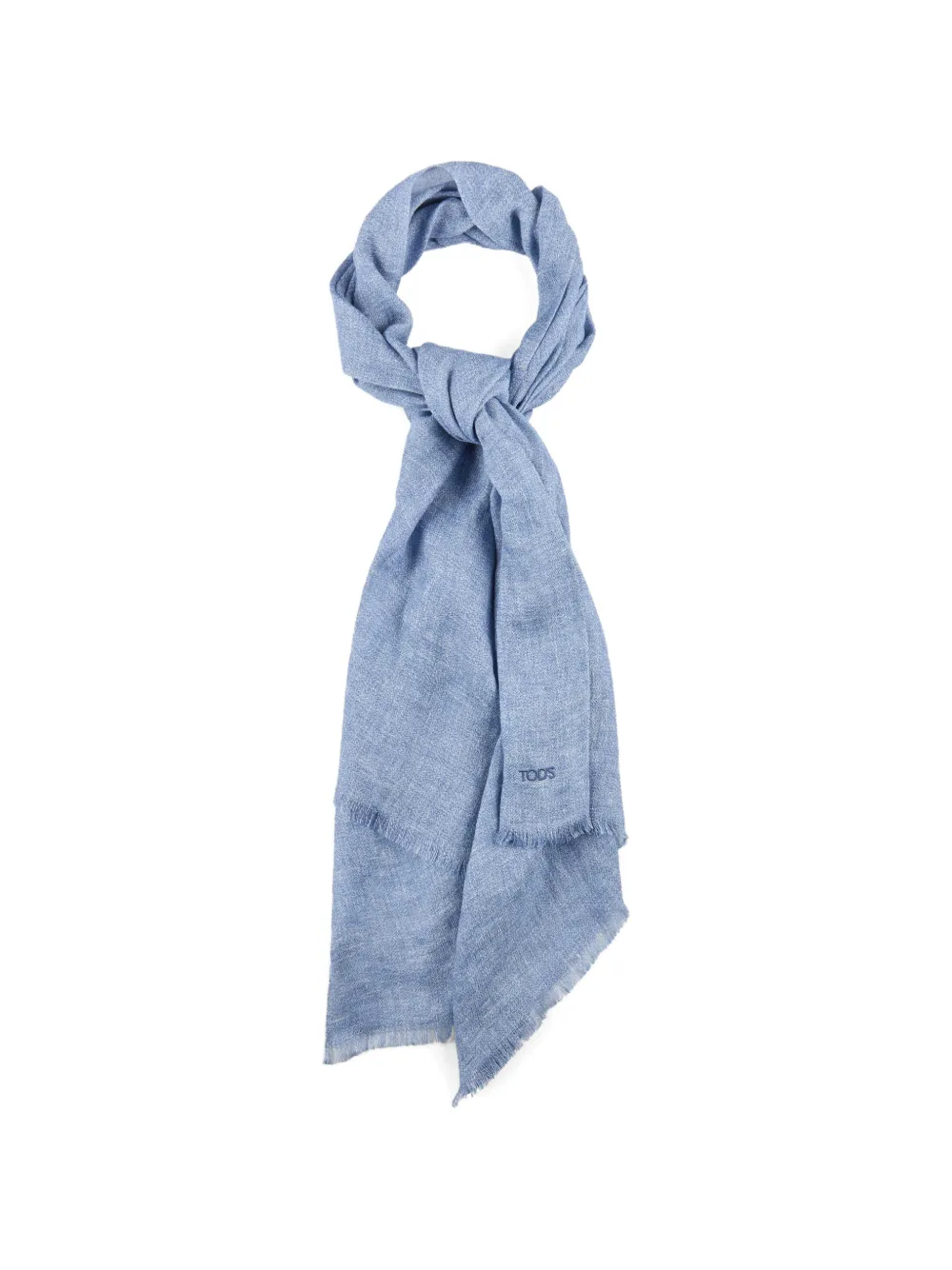 Tod's logo-detail scarf - Blue