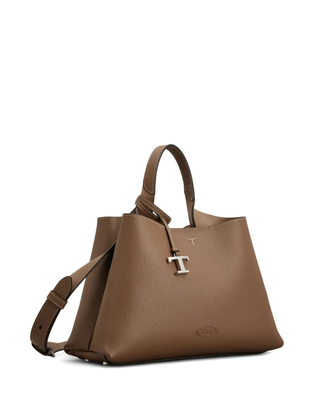 Tod's Shopper met handgreep en logo bedel - Bruin