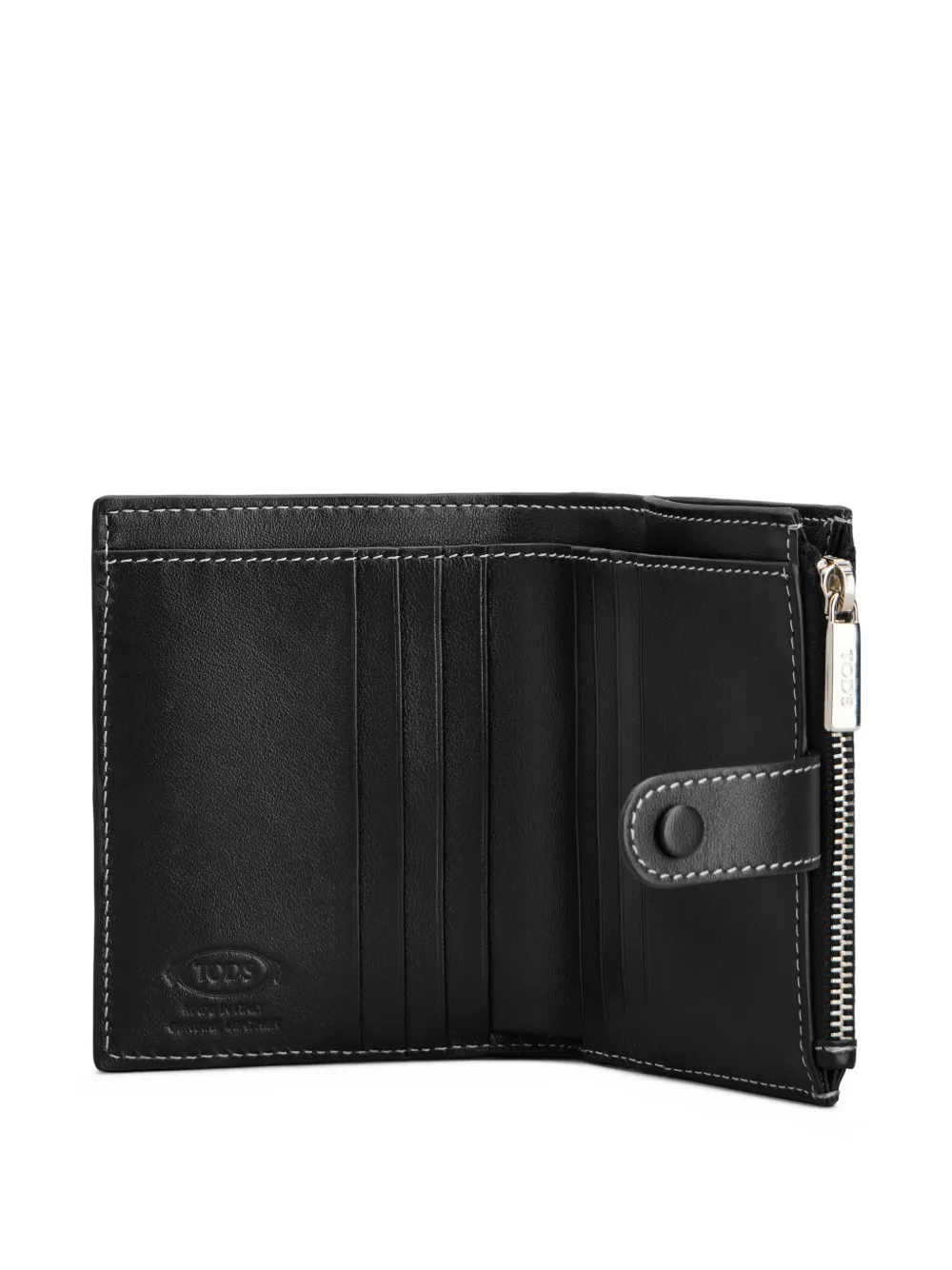 Tod's Portemonnee met logopatch Zwart