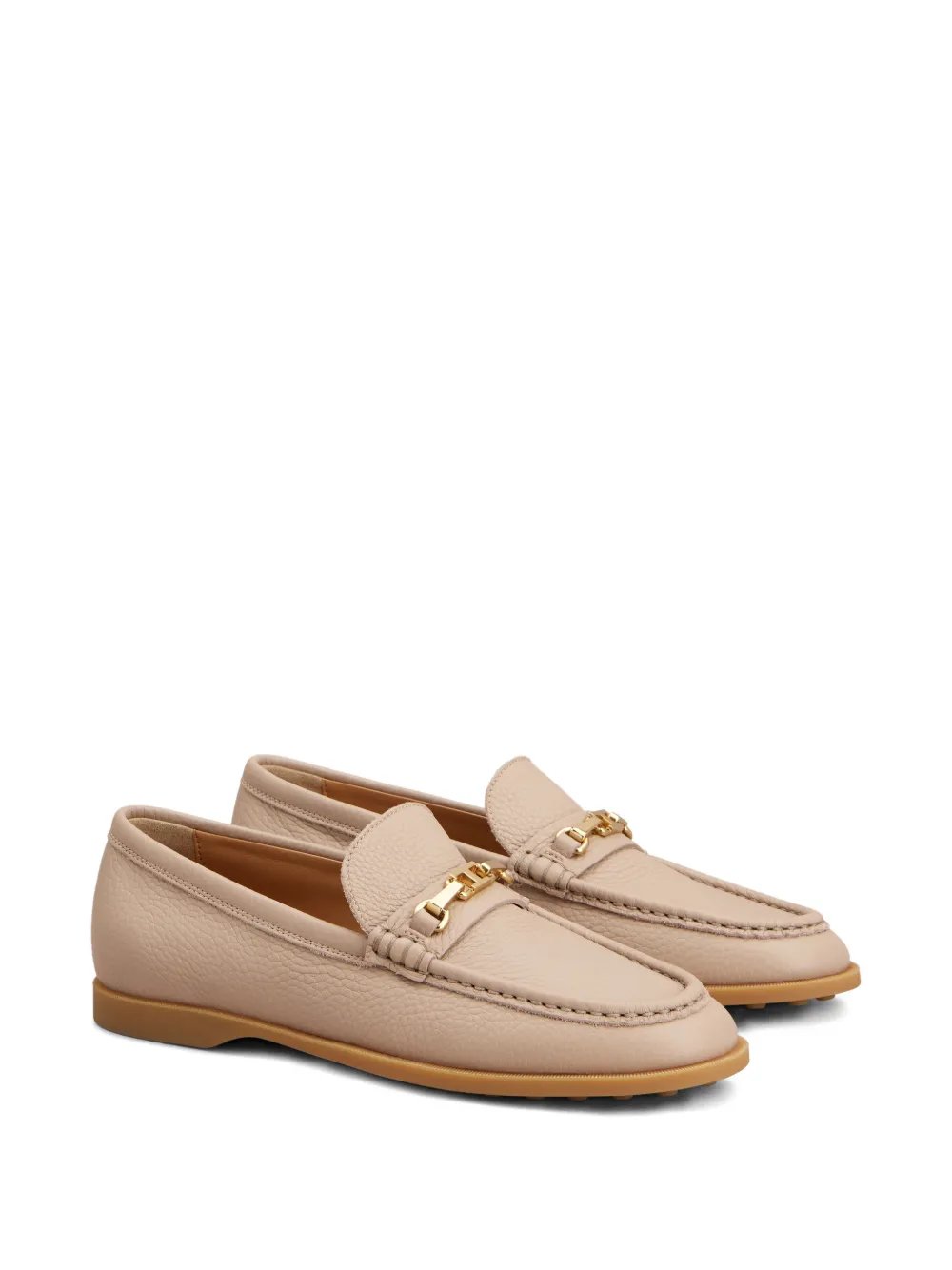 Tod's Loafers met goudkleurig detail - Beige