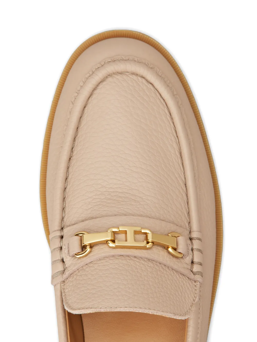 Tod's Loafers met goudkleurig detail Beige