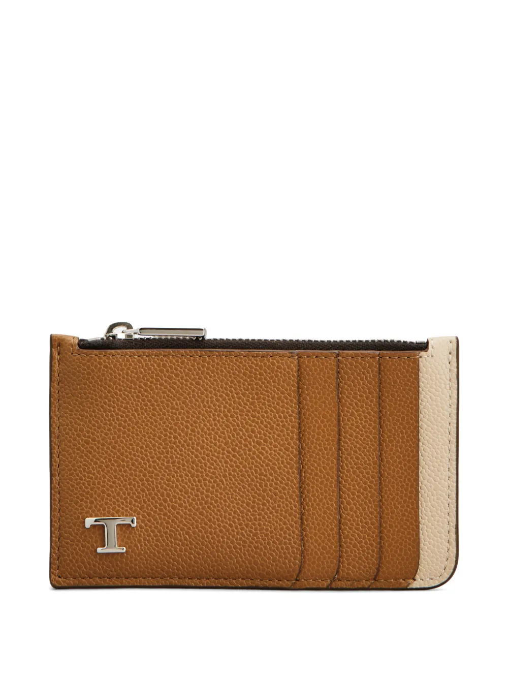 Tod's logo-plaque cardholder - Marrone