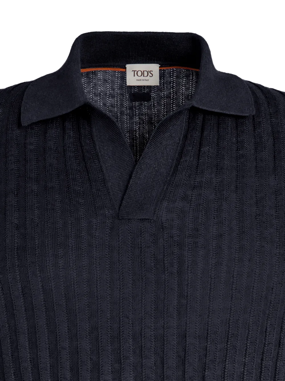 Tod's Gebreid T-shirt met V-hals Blauw