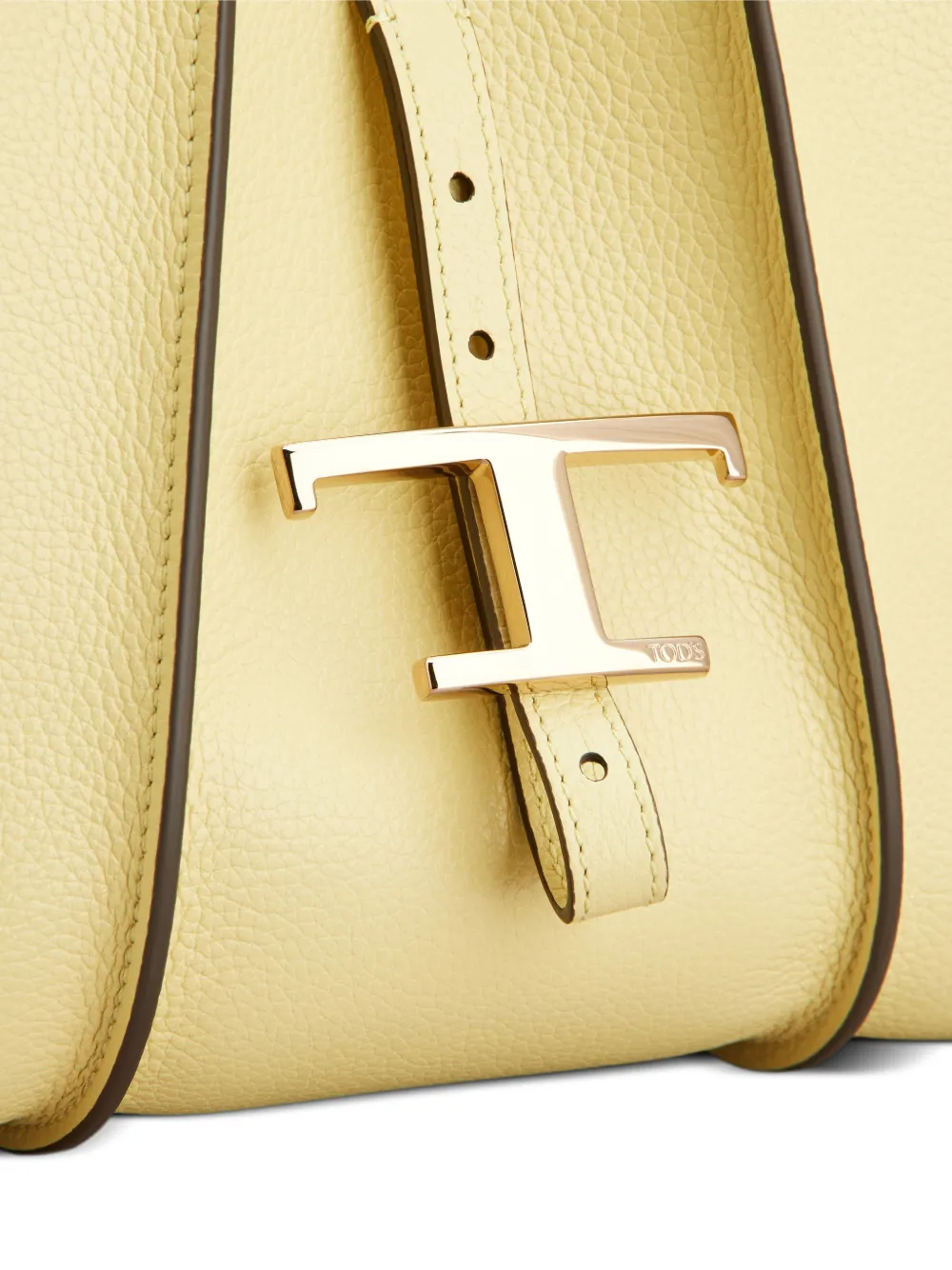 Tod's T Timeless mini-shopper met hardware Geel