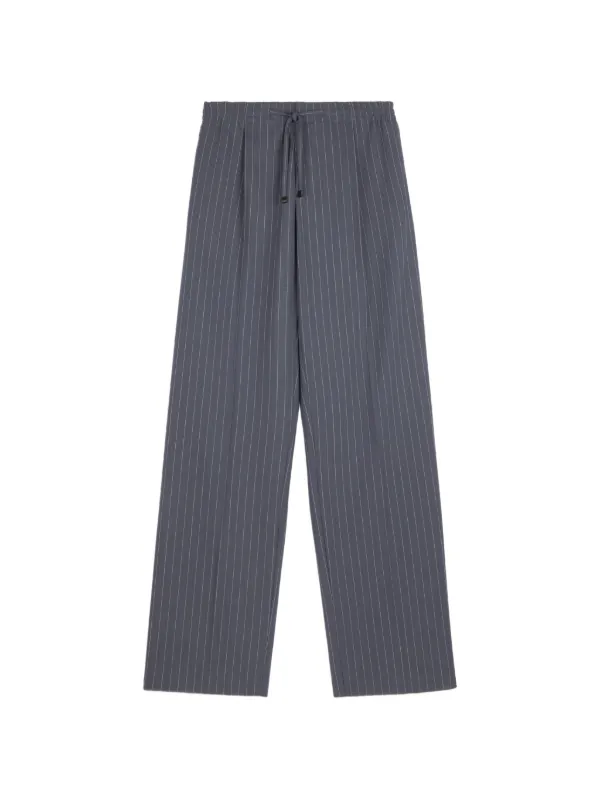 Tod's Pinstripe-pattern Drawstring Trousers in Grey