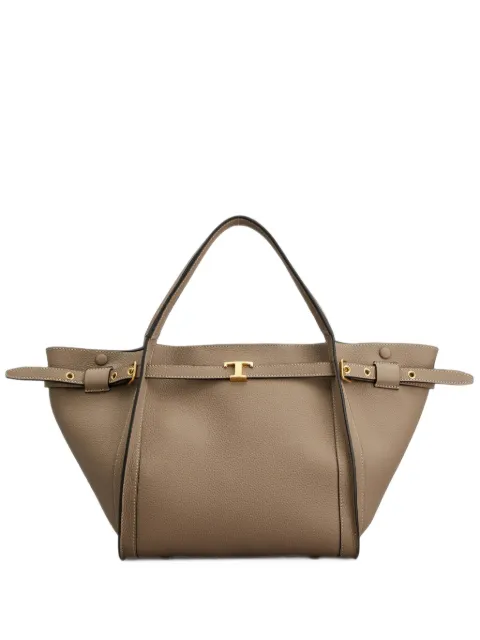 Tod's T signature shopping bag in leather small