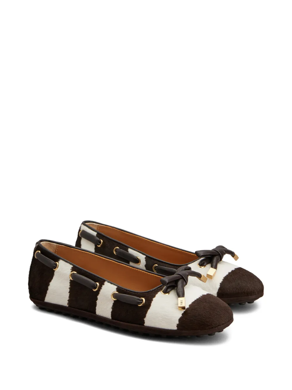 Tod's Ballerina's met strikdetail Bruin