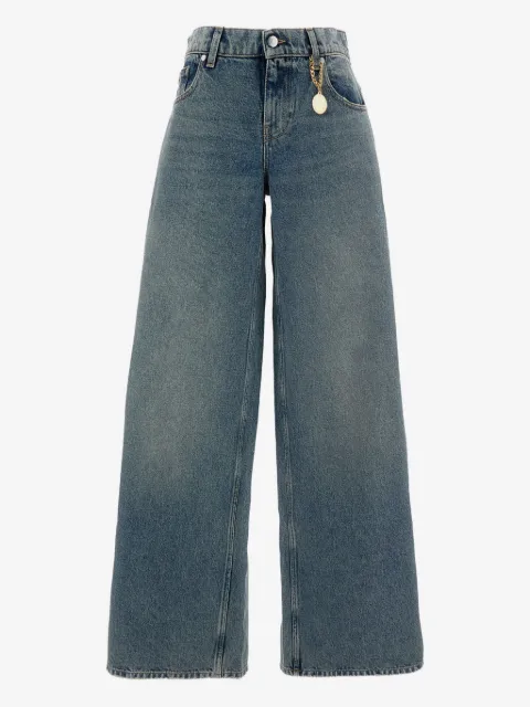 Stella McCartney aged wash wide-leg jeans