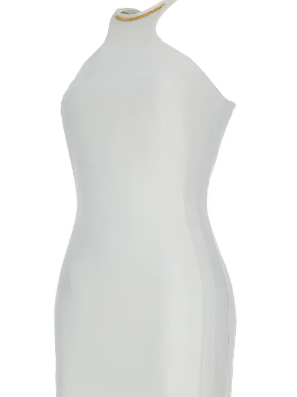 Elisabetta Franchi クルーネック ドレス | ホワイト | FARFETCH JP