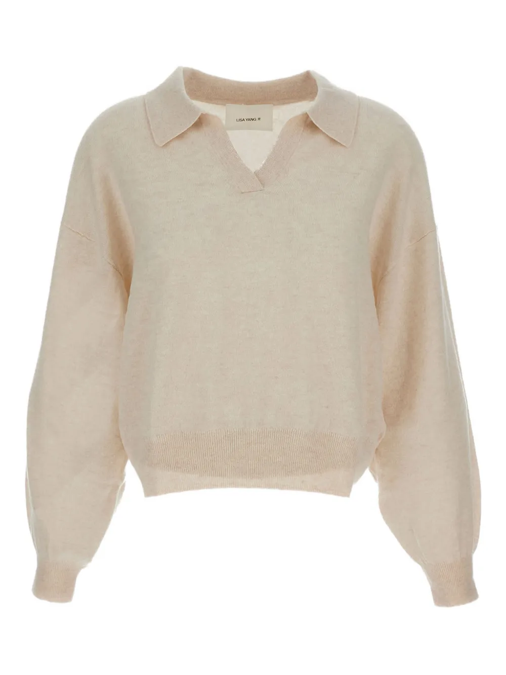 Lisa Yang polo ribbed trim sweater - Toni neutri