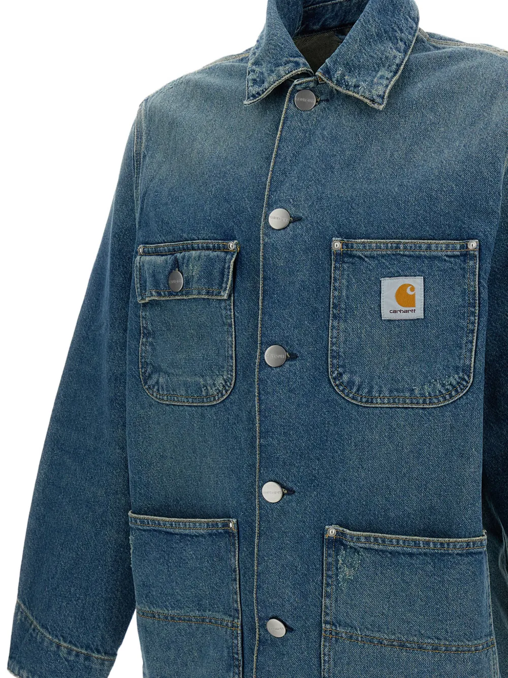  Carhartt Wip Patch-pocket Denim Jacket - Blue 
