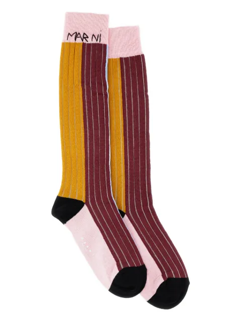 Marni calcetines con motivo de rayas