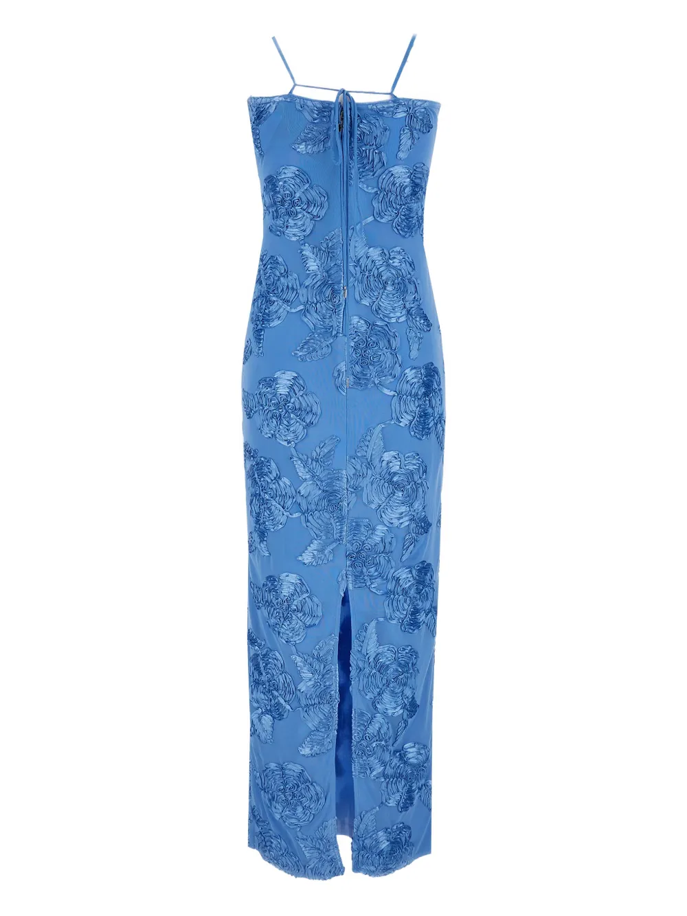 ROTATE BIRGER CHRISTENSEN raised-floral strap maxi dress - Blauw