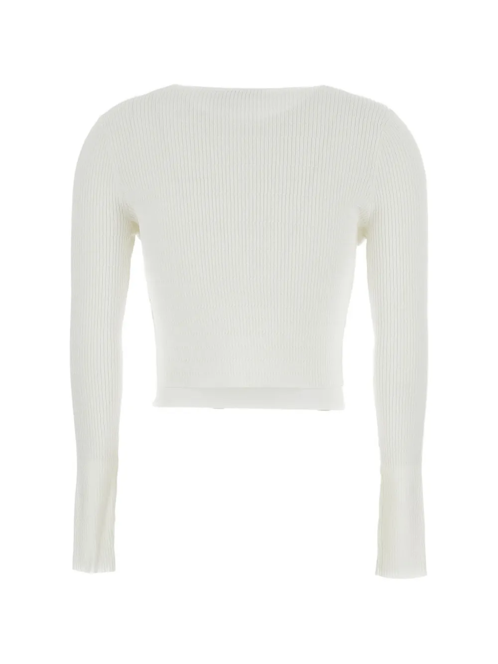 Elisabetta Franchi Gebreid vest met gevlochten detail Wit