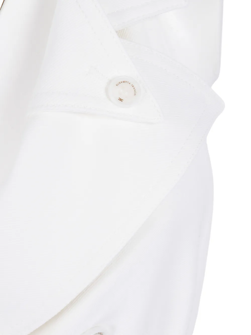  Elisabetta Franchi Double-breasted Belted Vest - White 