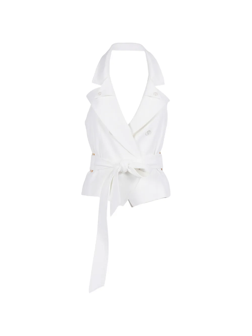 Elisabetta Franchi double-breasted belted vest - Bianco
