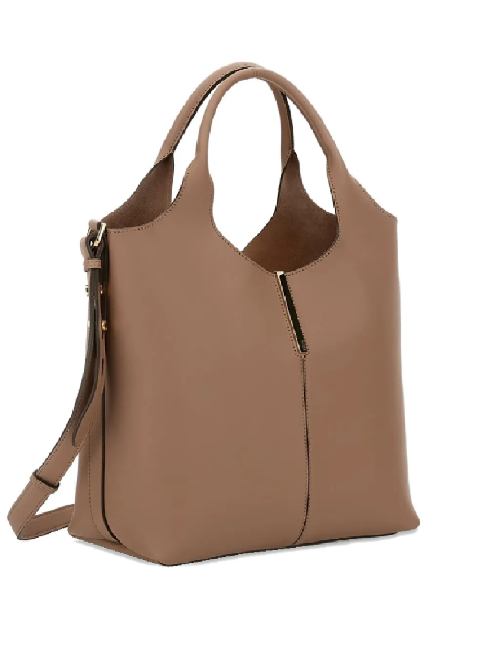 Tod's Leren schoudertas met afneembare band Beige