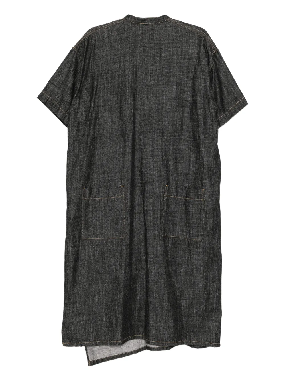 Y's buttoned short-sleeve dress - Zwart