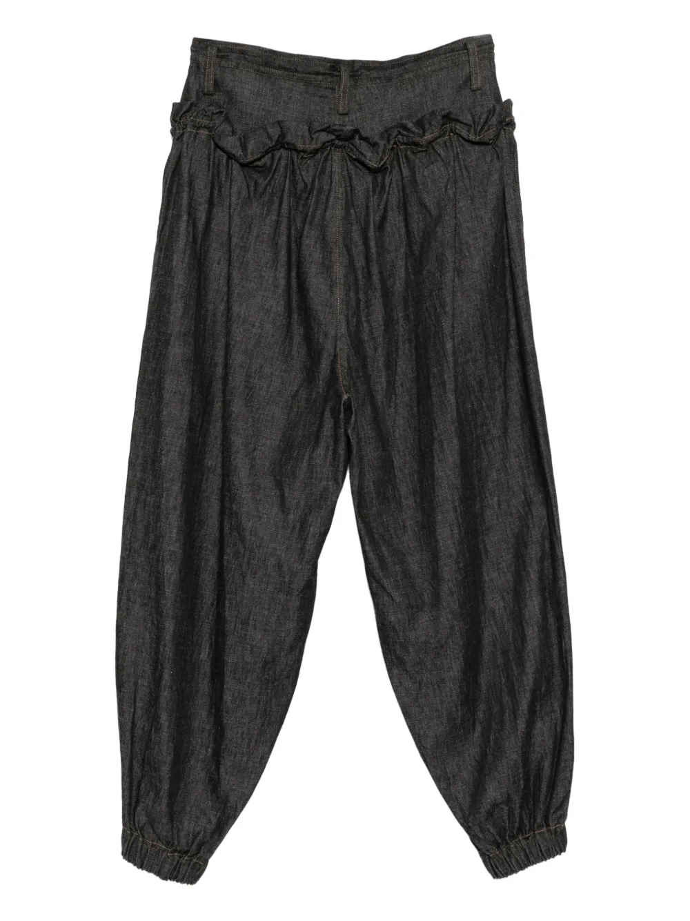 Y's waist-gathered jeans - Zwart