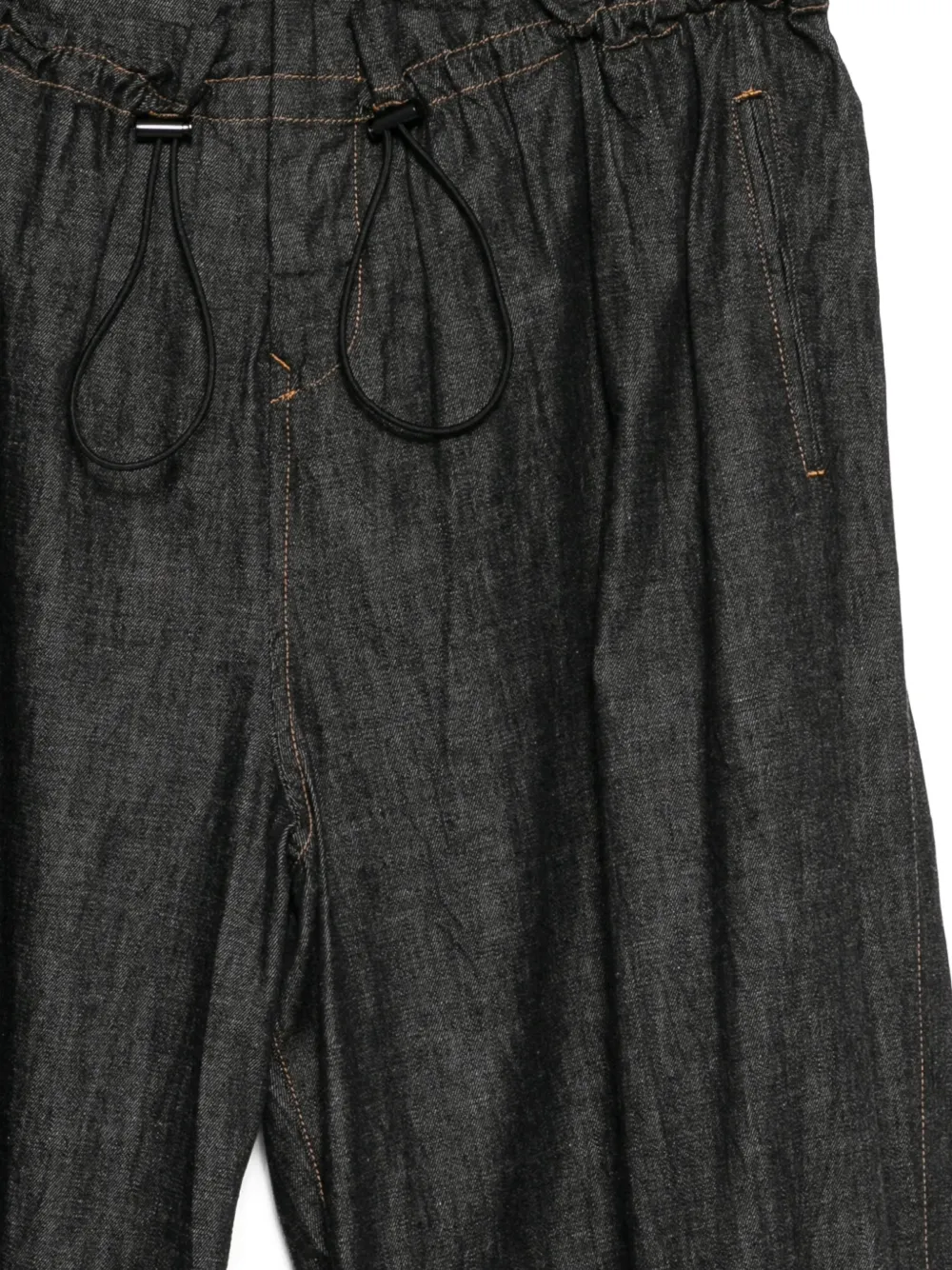  Y's Waist-gathered Jeans - Black 