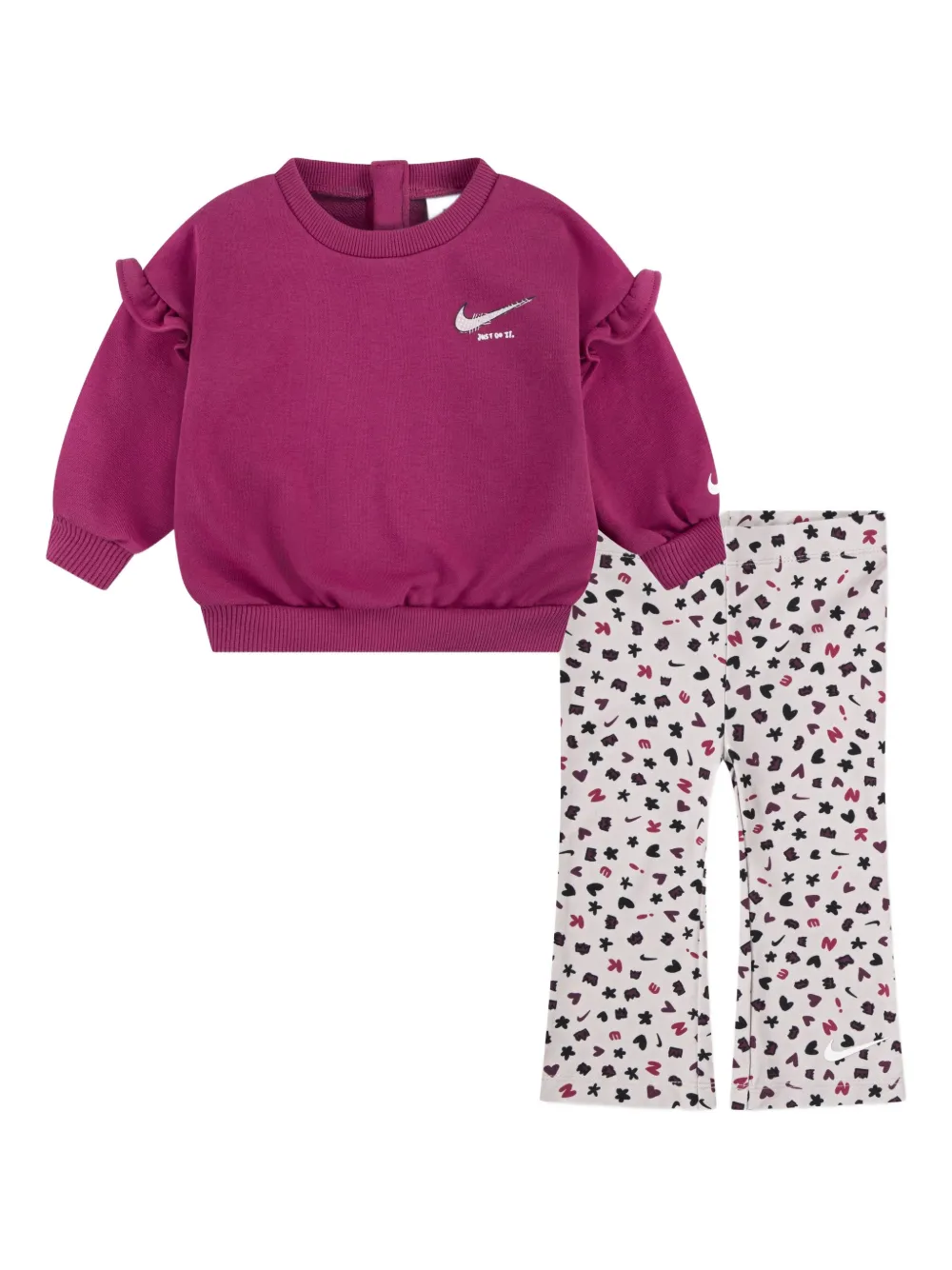 Nike Babies' Ruffled Tracksuit In Multi